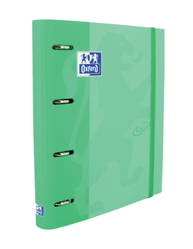 Oxford Touch A4-Europeanbinder - Tapa Extradura Resistente - Lomo de 45mm - Anillas 4Dx35mm - Recambio 5x5 - Color Menta