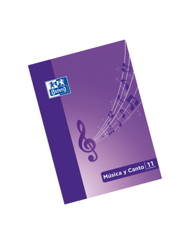 Oxford School Musica & Canto A4 - Libreta Grapada con Tapa Blanda - 24 Paginas 5x5-24 Paginas con 11 Pentagramas -