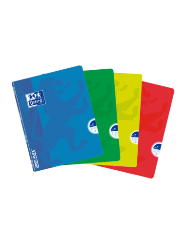 Oxford School Classic Openflex A5 Libreta Grapada - Tapa de Plastico Resistente - 1 Linea con 2 Margenes - 48 Hojas - Colores
