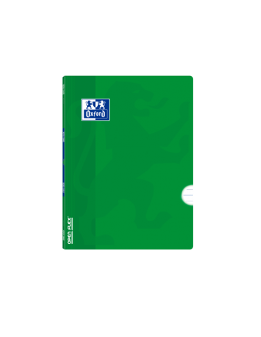 Oxford School Classic Openflex A5-Libreta Grapada - Tapa de Plastico Resistente - 1 Linea con Margen - 48 Hojas - Color Verde