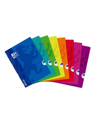 Oxford School Openflex A4 Libreta Grapada - Tapa de Plastico Resistente - Pauta 3.5 con Margen - 48 Hojas de Papel de Alta