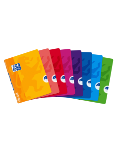 Oxford School Openflex A5-Libreta Grapada - Tapa de Plastico Resistente - Pauta 2.5 con Margen - 48 Hojas - Colores Surtidos