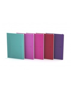 Oxford Signature A5 Cuaderno Cosido - Tapa de Goma Flexible - 80 Hojas Lisas - Colores Surtidos