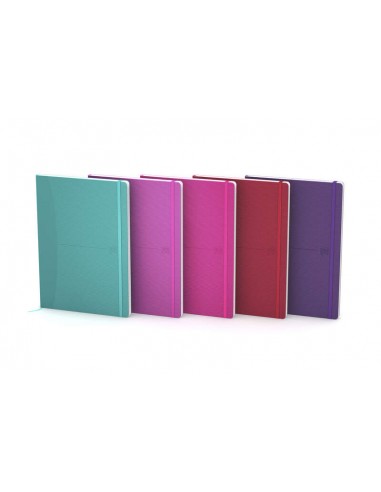 Oxford Signature A5 Cuaderno Cosido - Tapa de Goma Flexible - 80 Hojas Lisas - Colores Surtidos