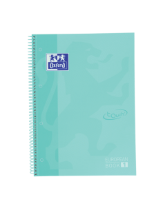 Oxford School Touch Europeanbook 1 A4-Tapa Extradura - Cuaderno con Tapa Dura - 80 Hojas 5x5 - Diseño Ice Mint Pastel
