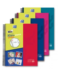Oxford School Classic Write&Erase Europeanbook 4 - Tapa Extradura - Pizarra Blanca Extraible - 120 Hojas