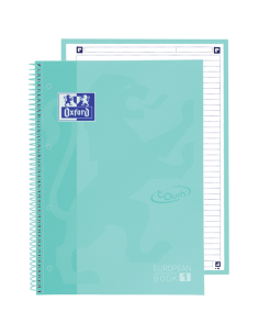 Oxford School Touch Europeanbook 1 A4-Tapa Extradura - 1 Linea - 80 Hojas - Color Ice Mint