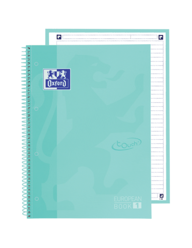 Oxford School Touch Europeanbook 1 A4-Tapa Extradura - 1 Linea - 80 Hojas - Color Ice Mint