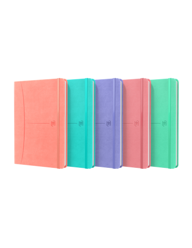Oxford Signature Cuaderno Cosido Tapa Extradura A5 - 80 Hojas - Tapa Resistente - 1 Linea - Colores Surtidos