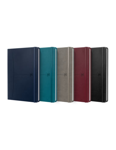 Oxford Signature Cuaderno Cosido Tapa Extradura A5 Liso - 80 Hojas - Colores Surtidos