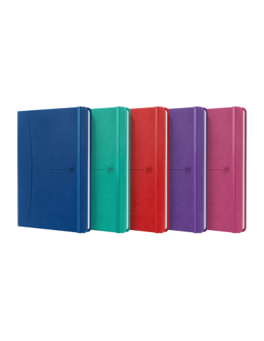 Oxford Signature Cuaderno Cosido Tapa Extradura A5 Liso - 80 Hojas - Colores Surtidos