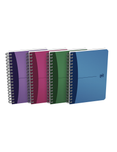 Oxford Office Urban Mix A6 Cuaderno Espiral - Tapa de Plastico Resistente - 90 Hojas Cuadriculadas 5x5 - Colores Surtidos