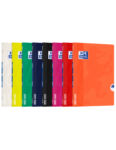 Oxford Openflex Libreta Grapada Tapa Plastico A4 Seyes - Resistente Tapa de Plastico - Formato A4 - Cuadricula Seyes con