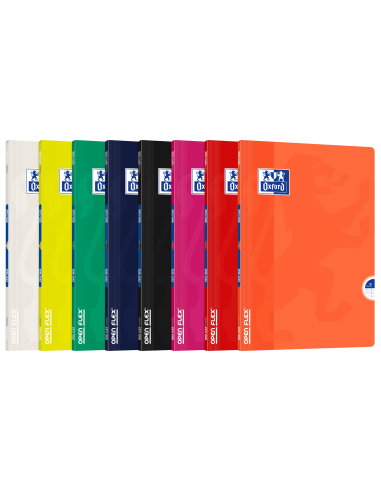 Oxford Openflex Libreta Grapada Tapa Plastico A4 Seyes - Resistente Tapa de Plastico - Formato A4 - Cuadricula Seyes con