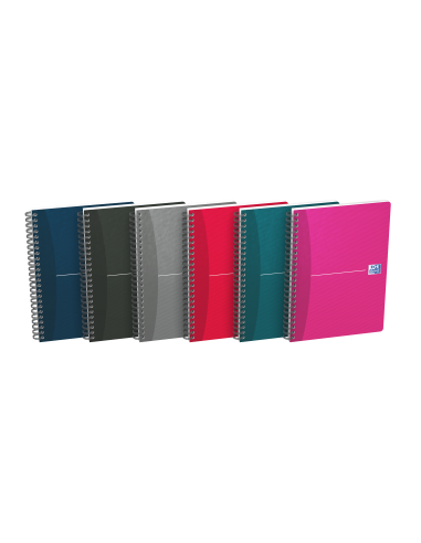 Oxford Office Essentials A5 Cuaderno Espiral Tapa Blanda - 90 Hojas - Cuadricula 5x5 - Colores Surtidos