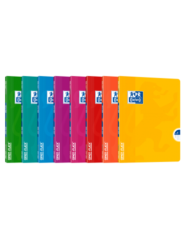 Oxford Openflex Libreta Grapada Tapa Plastico A5-Seyes - Resistente Tapa de Plastico - Formato A5-- Hojas con Cuadricula