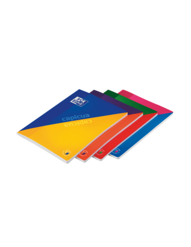Oxford School Cap I Cua A4 - Tapa Blanda - Libreta Grapada Reversible - 4x4 60 Hojas - Tapa Bicolor - Colores Surtidos