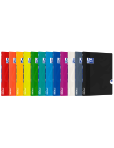 Oxford Openflex Libreta Grapada Tapa Plastico A4-Seyes - Resistente Tapa de Plastico - Formato A4-- Hojas con Lineas Seyes