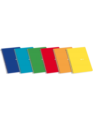 Enri F-Tapa Dura Cuaderno Espiral Pauta 3 con Margen - 80 Hojas - Tapa Dura Resistente - Pauta 3 con Margen - Espiral para