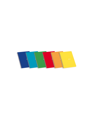 Enri 4-Tapa Dura Cuaderno Espiral 4x4 con Margen - 80 Hojas - Tapa Dura Resistente - Cuadriculado 4x4 con Margen - Espiral