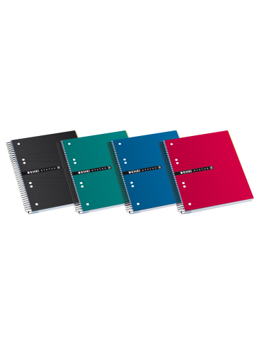 Enri Status A5-Europeanbook - Tapa Extradura Resistente - Formato A5-- Cuaderno con 120 Hojas - Cuadricula 5x5 - Colores