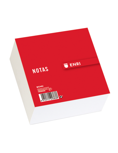 Enri Taco de Notas Encolado Liso Rojo - Facil de Arrancar y Pegar