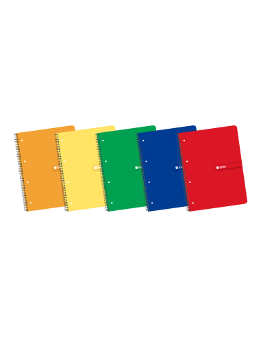 Enri Europeanbook1 A4-- Cuaderno de Tamaño A4-- Espiral - Tapa Blanda - Cuadricula de 5x5