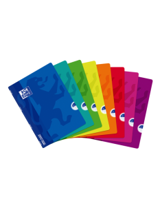 Oxford School Classic Openflex A4 Libreta Grapada - Tapa de Plastico Resistente - 1 Linea con Margen - 48 Hojas - Colores