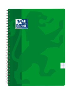 Oxford School Classic Cuaderno Espiral Tapa de Plastico Folio 4x4 - 80 Hojas - Ideal para Estudiantes - Resistente y Duradero