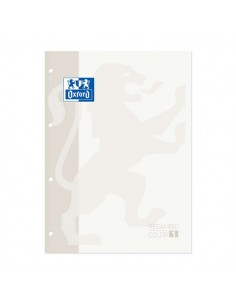 Oxford School Classic Cuaderno de Recambio A4 - Tapa Blanda - Encolado - 80 Hojas - Color Blanco