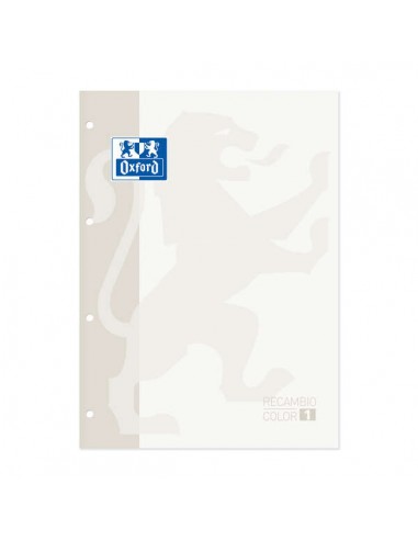 Oxford School Classic Cuaderno de Recambio A4 - Tapa Blanda - Encolado - 80 Hojas - Color Blanco