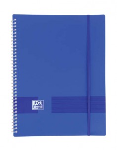 Oxford Live & Go A4 Carpeta de Fundas - Tapa de Plastico Opaco - Espiral 20 Fundas - Color Azul Marino