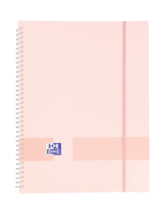 Oxford Live & Go A4 Carpeta de Fundas - Tapa de Plastico Opaco - Espiral 20 Fundas - Color Rosa Chicle