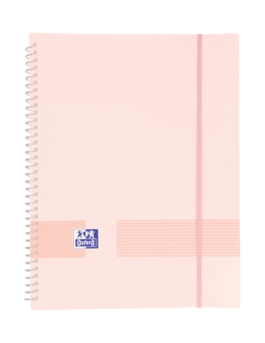 Oxford Live & Go A4 Carpeta de Fundas - Tapa de Plastico Opaco - Espiral 20 Fundas - Color Rosa Chicle