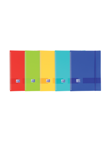 Oxford Live & Go A4 Carpeta de Fundas - Tapa de Plastico Opaco - Espiral 40 Fundas - Color Vivos