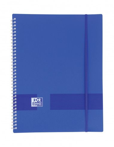 Oxford Live & Go A4 Carpeta de Fundas - Tapa de Plastico Opaco - Espiral 40 Fundas - Color Azul Marino