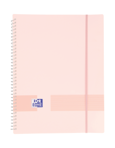 Oxford Live & Go A4 Carpeta de Fundas - Tapa de Plastico Opaco - Espiral de 40 Fundas - Color Rosa Chicle
