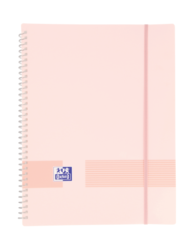 Oxford Live & Go A4 Carpeta de Fundas - Tapa de Plastico Opaco - Espiral de 40 Fundas - Color Rosa Chicle