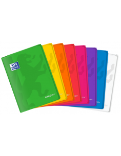 Oxford Easybook A4 Libreta Grapada - Tapa de Plastico Resistente - 1 Linea con 2 Margenes - 48 Hojas de Papel de Alta Calidad