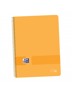Oxford Live&Go A4-Cuaderno de Plastico - Tapa Resistente - Formato A4-- 80 Hojas Cuadriculadas 5x5