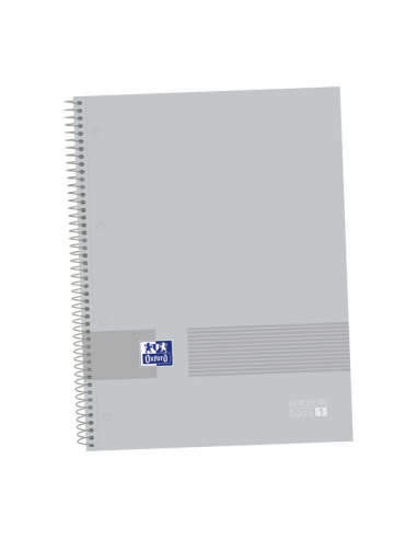 Oxford & You A4-Europeanbook - Tapa Extradura - 80 Hojas - Cuadricula 5x5 - Color Gris