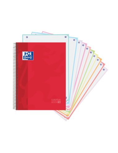 Oxford School Classic A4-Europeanbook - Tapa Extradura - 150 Hojas - Color Rojo