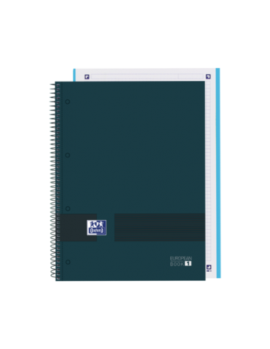 Oxford & You A4-Europeanbook - Tapa Extradura Resistente - Cuaderno con 80 Hojas - Cuadricula 5x5 - Color Azul