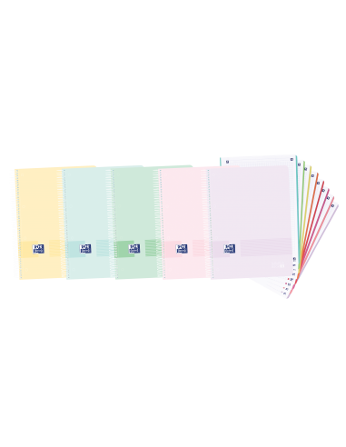 Oxford Live & Go A4-Europeanbook - Tapa de Plastico - 160 Hojas - Colores Surtidos