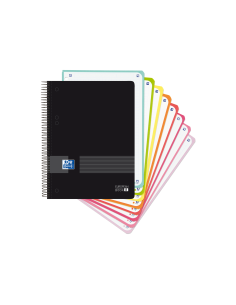 Oxford Live & Go A5-Europeanbook - Tapa de Plastico - 160 Hojas - Colores Surtidos