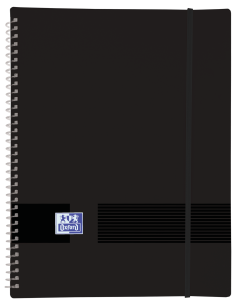 Oxford Live & Go A4 Carpeta de Fundas - Tapa de Plastico Opaco - Espiral 30 Fundas - Color Negro