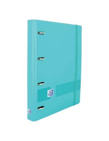 Oxford Live & Go A4-Polyfoam Europeanbinder - Lomo de 45mm - Anillas de 4Dx35mm - Recambio 5x5 - Color Turquesa