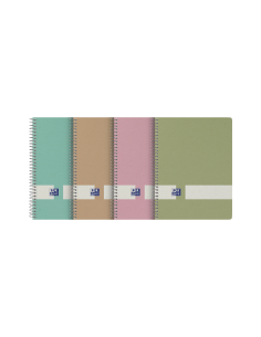 Oxford Nature Europeanbook A5-Tapa Dura 5x5 80 Hojas - Tapa Dura Resistente - Formato A5-- Cuadricula de 5x5 - 80 Hojas