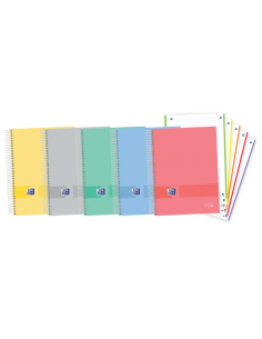 Oxford & You A4-Europeanbook - Tapa Extradura Resistente - 5 Colores Surtidos - 120 Hojas