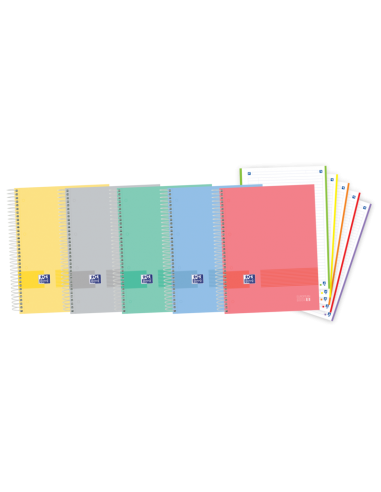 Oxford & You A4-Europeanbook - Tapa Extradura Resistente - 5 Colores Surtidos - 120 Hojas